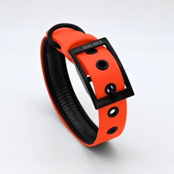 THE DOG IDEA Biothane Halsband Orange Neon Orange M 3 THE DOG IDEA Biothane Halsband Orange Neon Orange M – Bild 3
