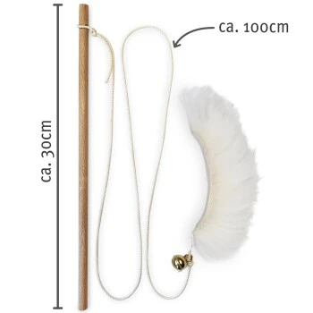 Kater Kasimir Premium Katzenangel Set Aus Buchenholz Mit 4 Handgemachten Anhängern 2 Kater Kasimir Premium Katzenangel Set Aus Buchenholz Mit 4 Handgemachten Anhängern – Bild 2