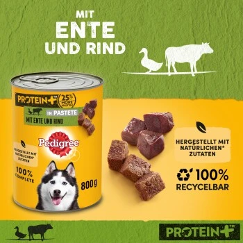 Pedigree Dose Protein+ In Pastete 12x800g Rind Mit Ente 7 Pedigree Dose Protein+ In Pastete 12x800g Rind Mit Ente – Bild 7