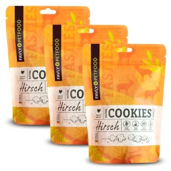 FAVLY Petfood Nature Cookies Hirsch 360 G 1 FAVLY Petfood Nature Cookies Hirsch 360 G