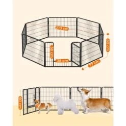 FEANDREA L Hundezaun 8 Platten Schwarz Schwarz 1,6 M, 1,6 M, 60 Cm -Heimtierbedarf Geschäft 3ffca129d1f86181641ce823b0b62faeeca02ca1 1500921 de DE 9775d720222c360ea9454ad120deebae0c16c145McbC69