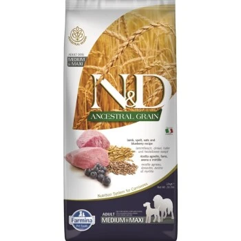 Farmina N&D Dog ANCESTRAL GRAIN Adult Medium/Maxi Lamm, Dinkel Und Heidelbeere 12kg 1 Farmina N&D Dog ANCESTRAL GRAIN Adult Medium/Maxi Lamm, Dinkel Und Heidelbeere 12kg