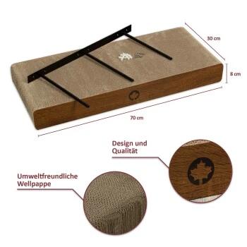 Canadian Cat Company Kratzbrett Cloud Für Die Wand Braun 7 Canadian Cat Company Kratzbrett Cloud Für Die Wand Braun – Bild 7