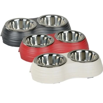 AniOne Melamin-Doppelnapf Weiß 1 AniOne Melamin-Doppelnapf Weiß