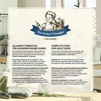 Betty's Landhausküche Mit Rentier & Kartoffel 6 X 800g Für Hund 3 Betty's Landhausküche Mit Rentier & Kartoffel 6 X 800g Für Hund – Bild 3