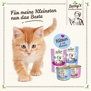 Betty's Landhausküche Frischebeutel Kitten Huhn & Rind 12 X 100g Für Katze 2 Betty's Landhausküche Frischebeutel Kitten Huhn & Rind 12 X 100g Für Katze – Bild 2