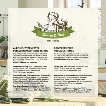 Betty's Landhausküche Lamm & Reis 6 X 400g Für Hund 5 Betty's Landhausküche Lamm & Reis 6 X 400g Für Hund – Bild 5
