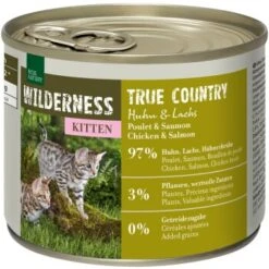 REAL NATURE WILDERNESS Kitten True Country Huhn & Lachs 6x200 G