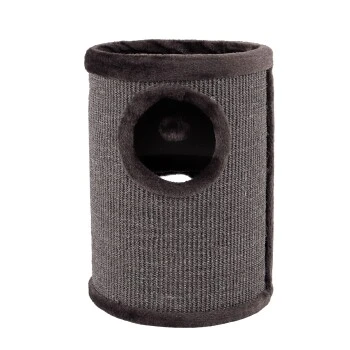 Lionto 50cm Kratztonne Mit Sisal Kratzturm Grau 1 Lionto 50cm Kratztonne Mit Sisal Kratzturm Grau