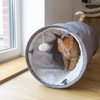 Canadian Cat Company Katzentunnel Mit Kuschelfell Grau 7 Canadian Cat Company Katzentunnel Mit Kuschelfell Grau – Bild 7