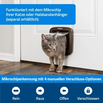 PetSafe Mikrochip-Katzenklappe, Braun 2 PetSafe Mikrochip-Katzenklappe, Braun – Bild 2