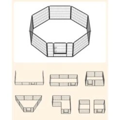 FEANDREA L Hundezaun 8 Platten Schwarz Schwarz 1,6 M, 1,6 M, 60 Cm -Heimtierbedarf Geschäft b23b278b69fecf8a66a13109adddec767e797baa 1500921 de DE 979714d5ae62bcc756681c3be5581a60fafc76b5efi4HF