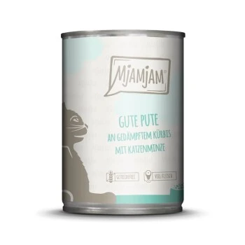 MjAMjAM Gute Pute An Gedämpftem Kürbis 6x400g 1 MjAMjAM Gute Pute An Gedämpftem Kürbis 6x400g