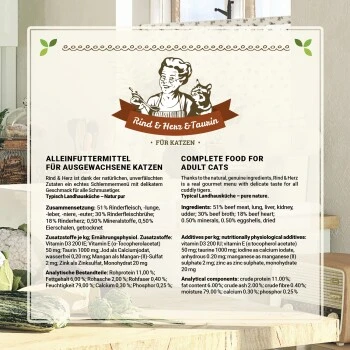 Betty's Landhausküche Frischebeutel Rind & Herz 12 X 100g Für Katze 6 Betty's Landhausküche Frischebeutel Rind & Herz 12 X 100g Für Katze – Bild 6