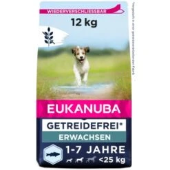 EUKANUBA Getreidefrei Mit Fisch Für Kleine Und Mittelgroße Rassen 2x12 Kg