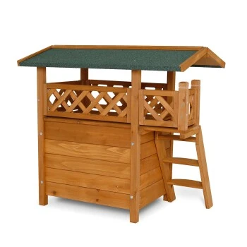 Lionto Katzenhaus "Lodge" Braun 2 Lionto Katzenhaus "Lodge" Braun – Bild 2