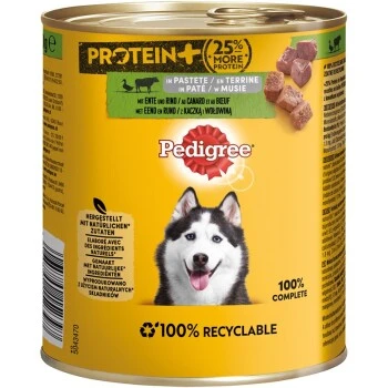 Pedigree Dose Protein+ In Pastete 12x800g Rind Mit Ente 1 Pedigree Dose Protein+ In Pastete 12x800g Rind Mit Ente