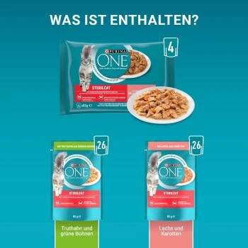 Purina ONE Sterilcat 26x85g Mit Truthahn Und Grünen Bohnen 10 Purina ONE Sterilcat 26x85g Mit Truthahn Und Grünen Bohnen – Bild 10