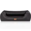 Knuffelwuff Orthopädisches Hundebett Montana Aus Kunstleder Schwarz M-L